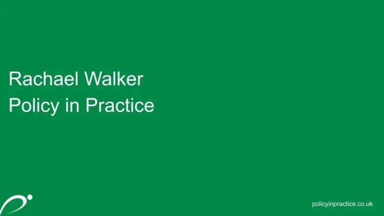 Rachael Walker Policy In practice slide