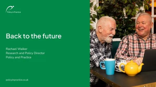 Back to the future slide, Rachael Walker